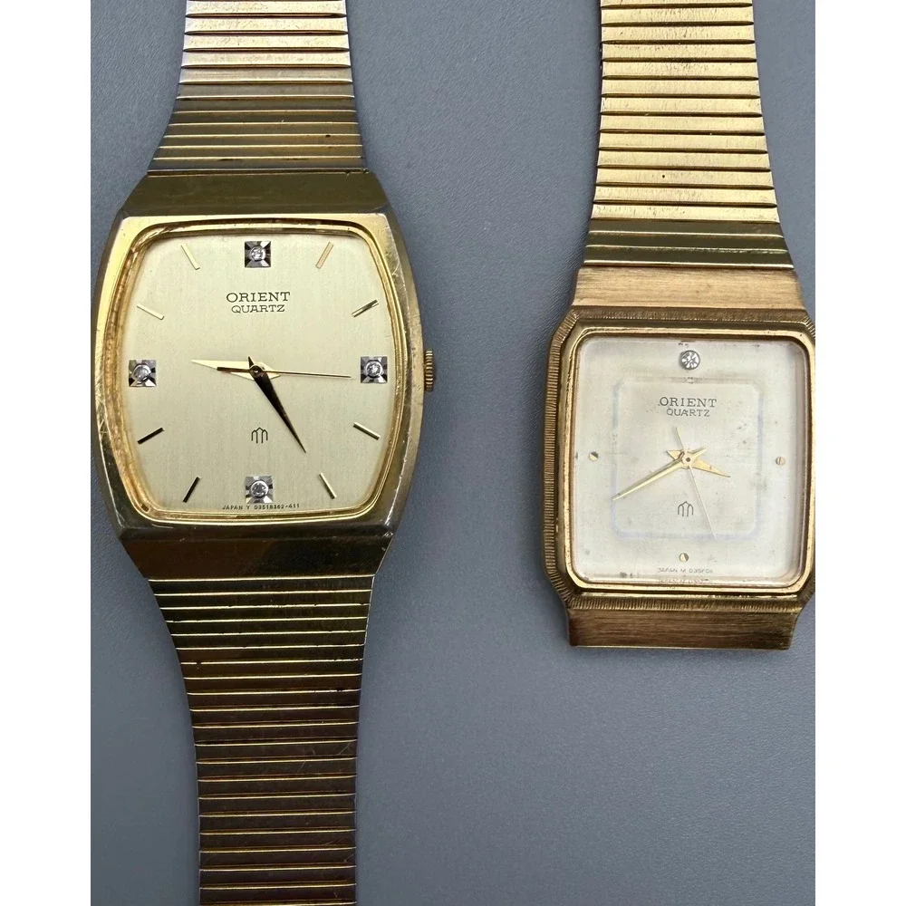 Lot of 2 Vintage Orient Watches D3510 D3511 Repair Restoration Parts